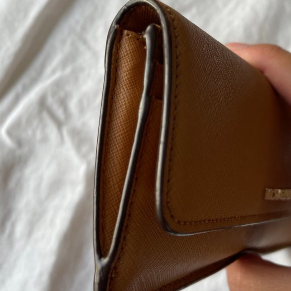 Michael Kors Leather Jet Set Travel Wallet Brown / Caramel - Picture 4 of 13